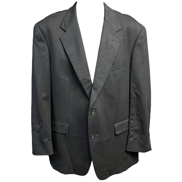 Austin Reed Suit Jacket 42R Dark Grey Pinstripe Tailored Classic Formal Business - Picture 1 of 13